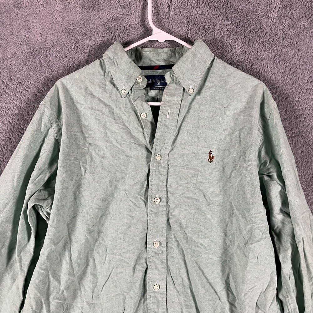 Vintage Ralph Lauren Button Down Shirt Mens Large Classic Fit Long Sleeve Preppy
